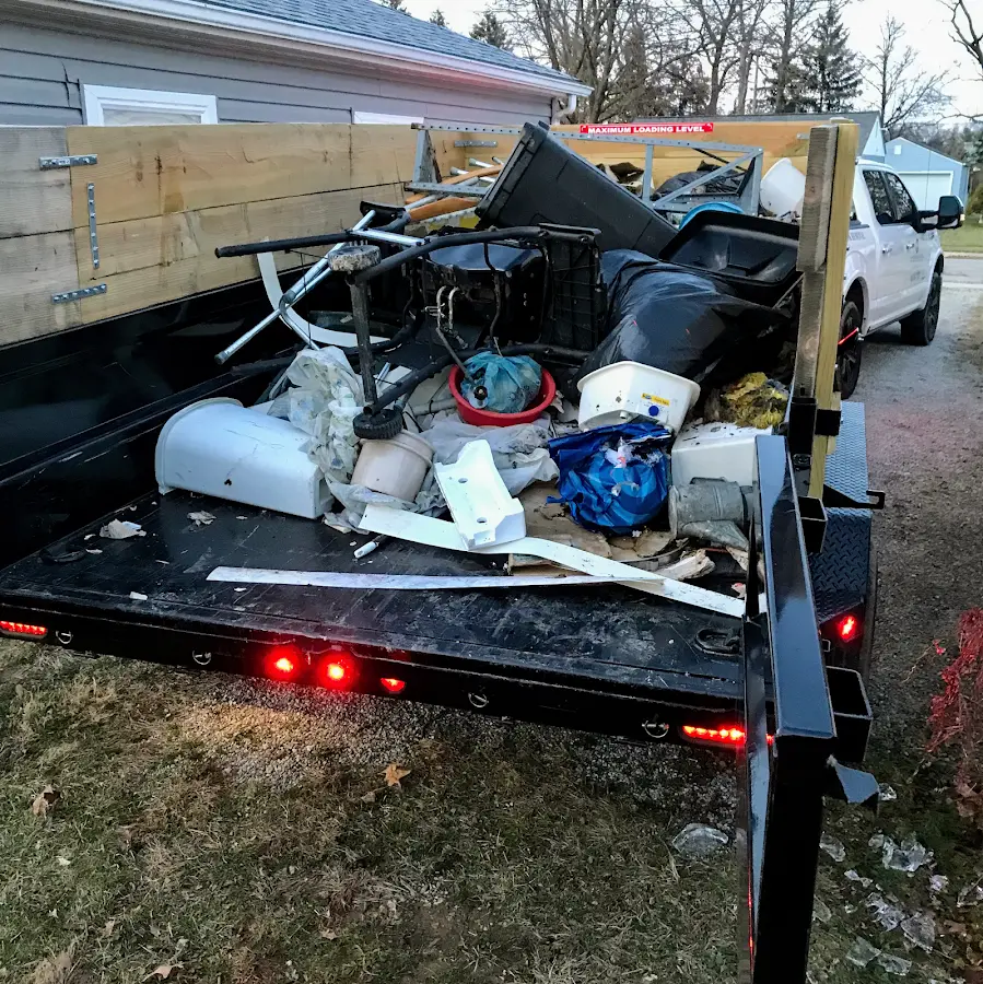 Roll-off dumpster delivered to a residential driveway in Warm Beach