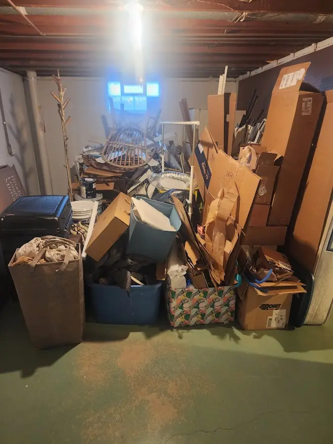 Roll-off dumpster container at job site for Cleanout Dumpster Rental in Warm Beach